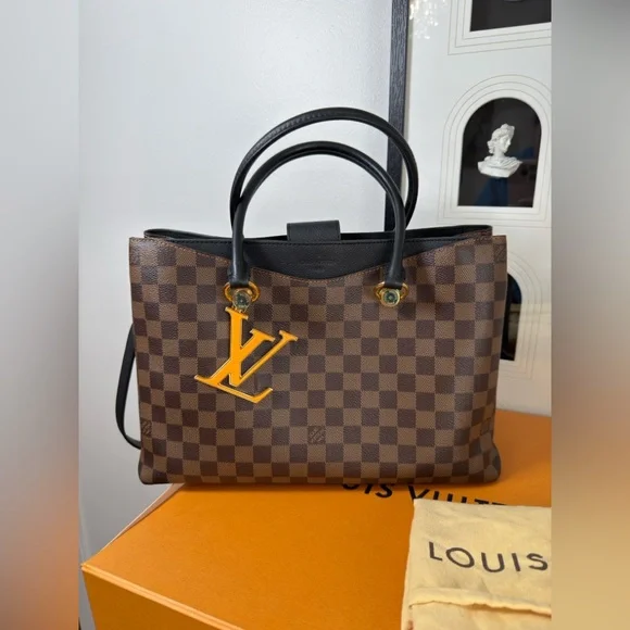 Louis Vuitton LV Riverside Handbag Damier with Leather - Picture 2 of 12